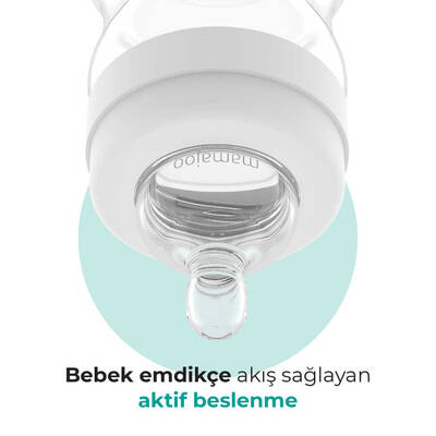 Mamajoo %0 BPA Silikon Biberon Emziği İkili XL No.4 Yoğun Akış