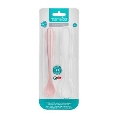 Mamajoo 2 X Beslenme Kaşığı Powder Pink & Saklama Kutusu