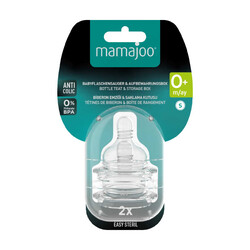 Mamajoo Anticolic Bottle Teat Slow Flow & Storage Box - Thumbnail