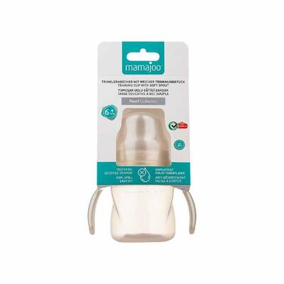 Mamajoo Auslaufsichere Trink-Lernbecher Pearl 160ml mit Griff & Anti-Kolik Weicher Schnabel