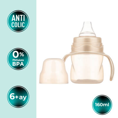 Mamajoo Auslaufsichere Trink-Lernbecher Pearl 160ml mit Griff & Anti-Kolik Weicher Schnabel