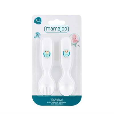 Mamajoo Baby Design Löffel & Gabel Set Eule