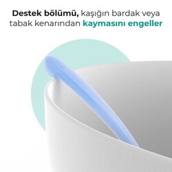 Mamajoo Beslenme Kaşığı, Powder Blue, İkili | Ergonomik Tasarım, Hijyenik Saklama Kutulu - Thumbnail