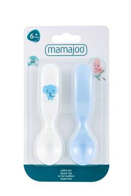 Mamajoo Design Baby Löffel Set Elefant & Blau