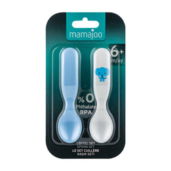 Mamajoo Design Spoons Set Blue & Elephant - Thumbnail