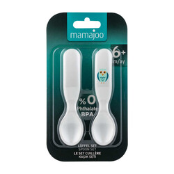 Mamajoo Design Spoons Set White & Owl - Thumbnail