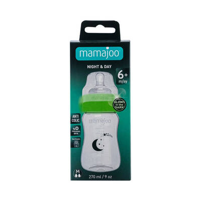 Mamajoo Gece & Gündüz Biberonu 270 ml & Anti-Kolik Biberon Emziği No:2 / M