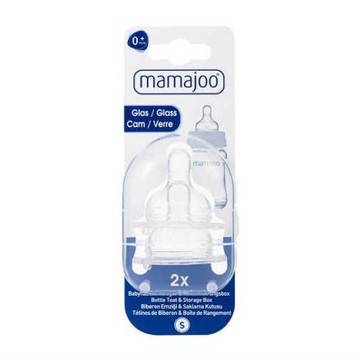 Mamajoo Glasflaschensauger & Aufbewahrungsbox / 0+ Monate, Klein, 2er-Pack