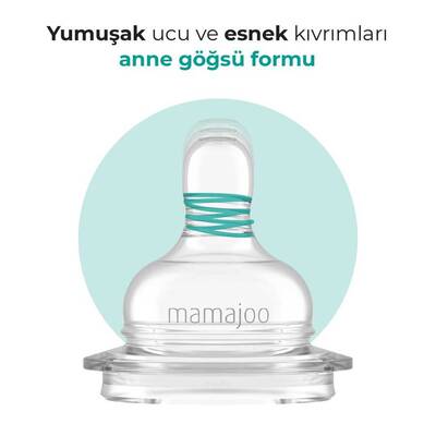 Mamajoo Gold Plus Biberon 150 ml & Anti-Kolik Silikon Biberon Emziği S