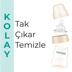 Mamajoo Gold Plus Biberon 150 ml & Anti-Kolik Silikon Biberon Emziği S - Thumbnail