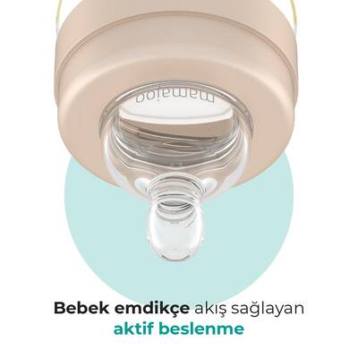 Mamajoo Gold Plus Biberon 150 ml & Anti-Kolik Silikon Biberon Emziği S