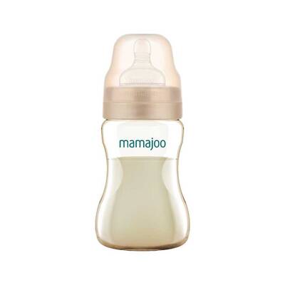 Mamajoo Gold Plus Biberon 250 ml & Anti-Kolik Silikon Biberon Emziği M