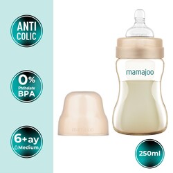 Mamajoo Gold Plus Biberon 250 ml & Anti-Kolik Silikon Biberon Emziği M - Thumbnail