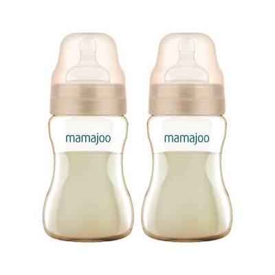 Mamajoo Gold Plus İkili Biberon 250 ml & Anti-Kolik Silikon Biberon Emziği M