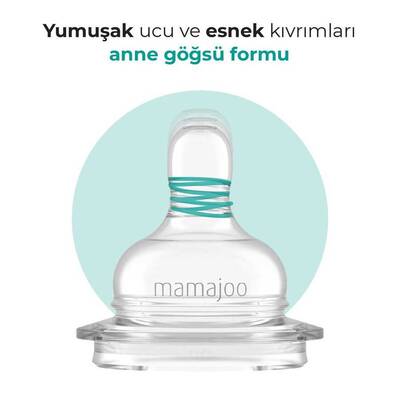 Mamajoo Gold Plus İkili Biberon 250 ml & Anti-Kolik Silikon Biberon Emziği M