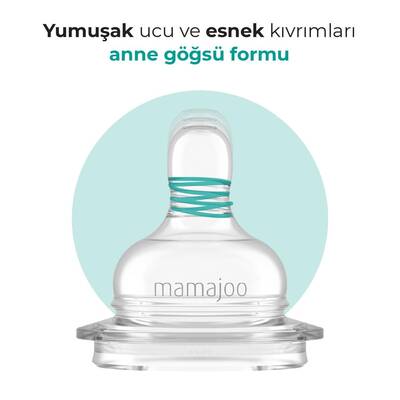 Mamajoo Gold Plus İkili Biberon 250 ml & Anti-Kolik Silikon Biberon Emziği M