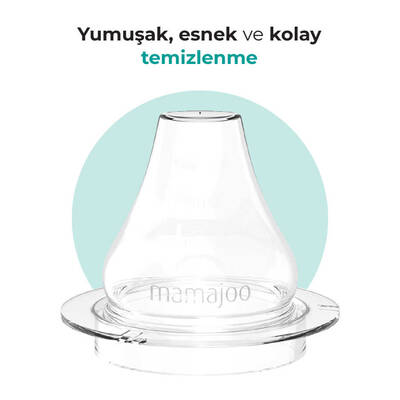 Mamajoo Kulplu Akıtmaz Eğitici Bardak Pearl 160 ml & Anti-Kolik Bardak Ucu