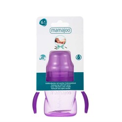 Mamajoo Kulplu Eğitici Bardak 160 ml / Mor - Thumbnail