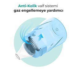 Mamajoo Kulplu Eğitici Bardak, 160 ml, Powder Blue, Anti-Kolik | Akıtmaz Tasarım - Thumbnail