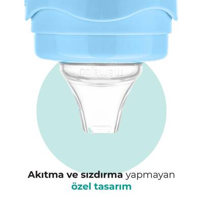 Mamajoo Kulplu Eğitici Bardak, 160 ml, Powder Blue, Anti-Kolik | Akıtmaz Tasarım