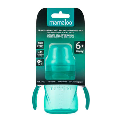 Mamajoo Kulplu Eğitici Bardak 160 ml / Yeşil