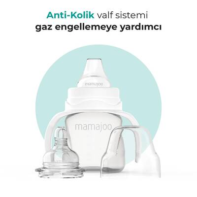 Mamajoo Kulplu Eğitici Biberon 160 ml, 6 Ay+, M