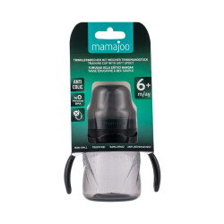 Mamajoo Non Spill Training Cup Black 160ml with Handle - Thumbnail