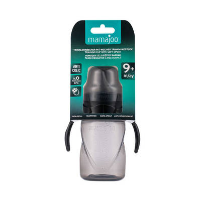 Mamajoo Non Spill Training Cup Black 270ml with Handle