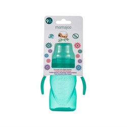 Mamajoo Non Spill Training Cup Green 270ml with Handle - Thumbnail