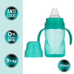 Mamajoo Non Spill Training Cup Green 270ml with Handle - Thumbnail