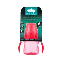 Mamajoo Non Spill Training Cup Pink 160ml with Handle - Thumbnail