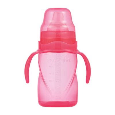 Mamajoo Non Spill Training Cup Pink 270ml with Handle