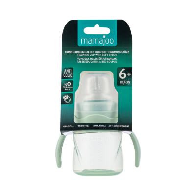 Mamajoo Non Spill Training Cup Powder Green 160ml with Handle