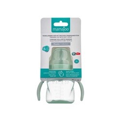 Mamajoo Non Spill Training Cup Powder Green 160ml with Handle - Thumbnail