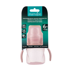 Mamajoo Non Spill Training Cup Powder Pink 160ml with Handle - Thumbnail