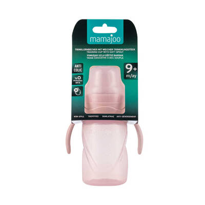 Mamajoo Non Spill Training Cup Powder Pink 270ml with Handle