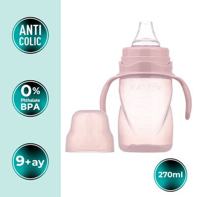 Mamajoo Non Spill Training Cup Powder Pink 270ml with Handle