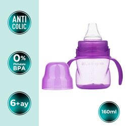 Mamajoo Non Spill Training Cup Purple 160ml with Handle - Thumbnail