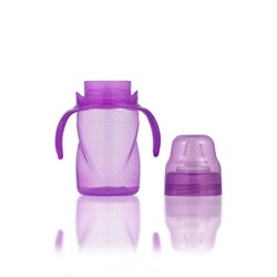 Mamajoo Non Spill Training Cup Purple 270ml with Handle - Thumbnail