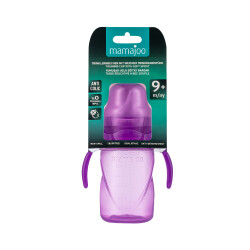 Mamajoo Non Spill Training Cup Purple 270ml with Handle - Thumbnail