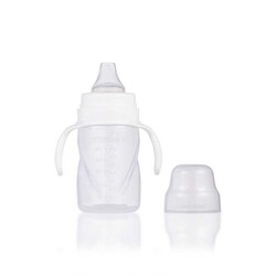 Mamajoo Non Spill Transparent Training Cup with Handle 270 ml - Thumbnail