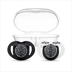 Mamajoo Orthodontic Design Soother Anthracite Leopard with Sterilization & Storage Box 0+ months - Thumbnail