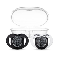  - Mamajoo Orthodontic Design Soother Anthracite Leopard with Sterilization & Storage Box 0+ months