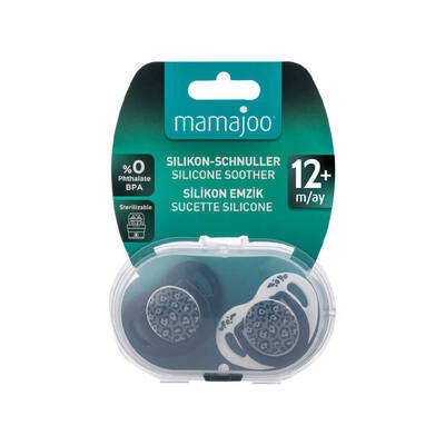 Mamajoo Orthodontic Design Soother Anthracite Leopard with Sterilization & Storage Box 12+ months