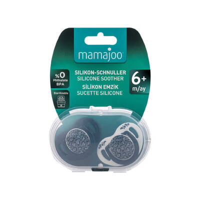 Mamajoo Orthodontic Design Soother Anthracite Leopard with Sterilization & Storage Box 6+ months