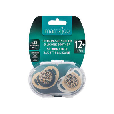 Mamajoo Orthodontic Design Soother Beige Leopard with Sterilization & Storage Box 12+ months