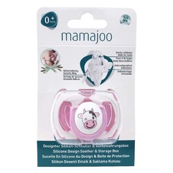 Mamajoo Orthodontic Design Soother Cow & Pink with Storage Box / 0+ Months - Thumbnail