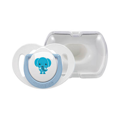 Mamajoo Orthodontic Design Soother Elephant & Blue with Storage Box / 0+ Months