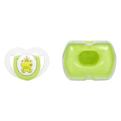 Mamajoo Orthodontic Design Soother Frog Prince & Green with Storage Box / 0+ Months