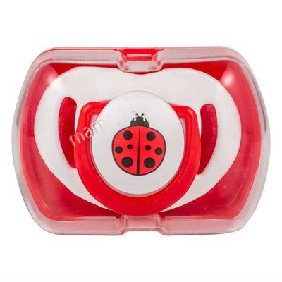 Mamajoo Orthodontic Design Soother Ladybug & Red with Storage Box / 0+ Months